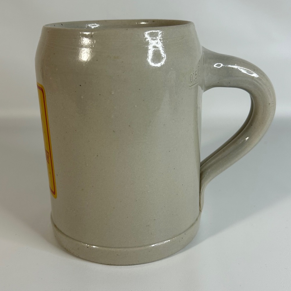 Eichhof Bier Vintage 0.5L Ceramic Beer Stein Mug Grey Red Squirrel Logo Swiss - Picture 2 of 6